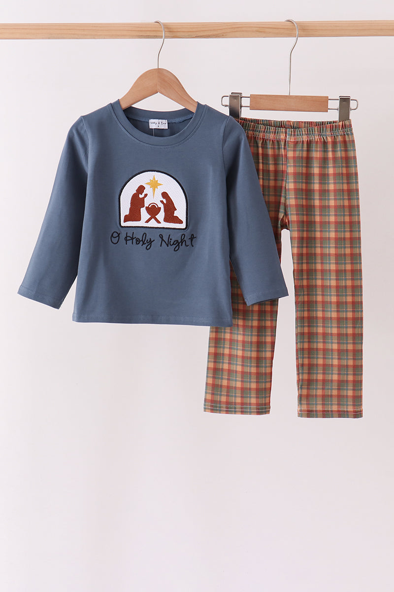 Nativity Embroidery Pants Set