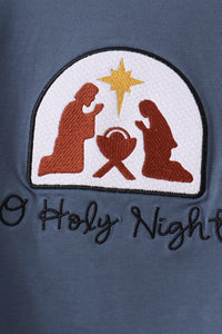 Nativity Embroidery Ruffle Pants Set