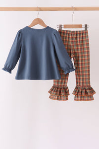 Nativity Embroidery Ruffle Pants Set