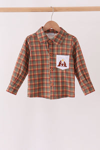 Nativity Embroidery Button Down Shirt