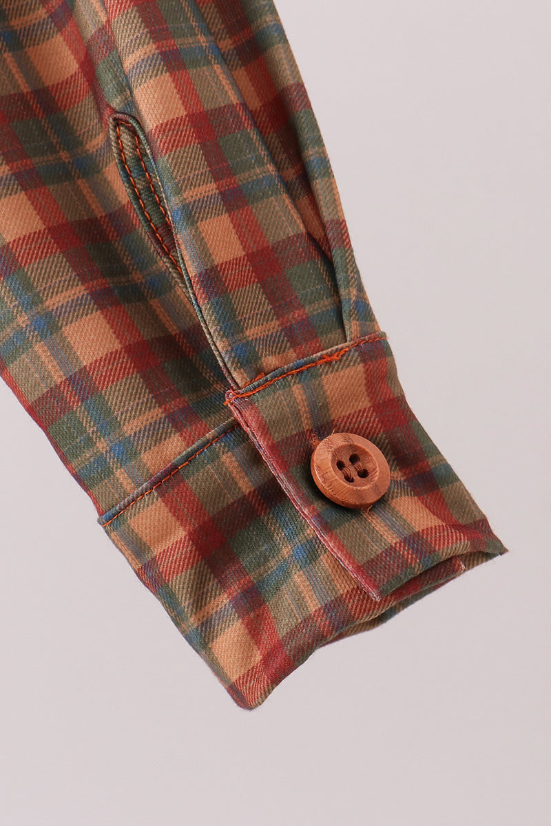 Nativity Embroidery Button Down Shirt