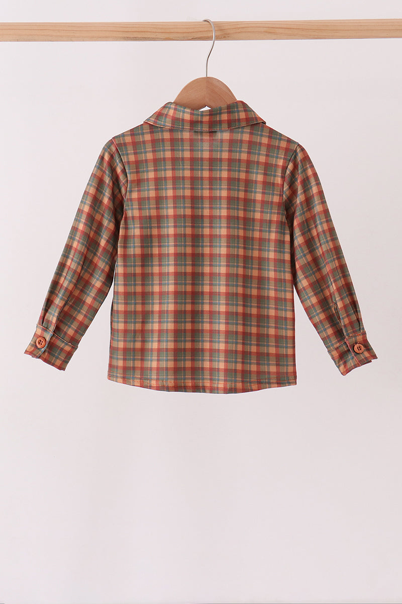 Nativity Embroidery Button Down Shirt