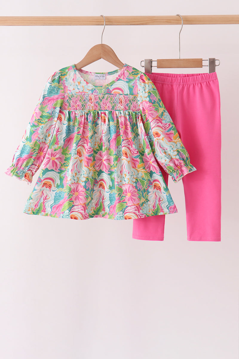Santa Smocked Pants Set