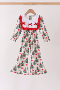 Red Velvet Ruffle jumpsuit
