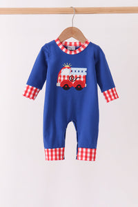 Fire Truck Applique Romper