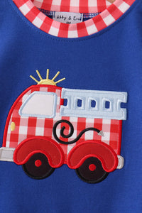 Fire Truck Applique Romper