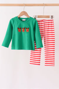 Reindeer French Knot Pants Set