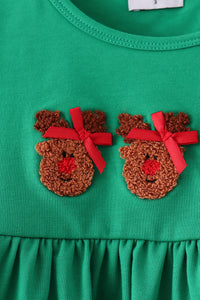 Reindeer French Knot Ruffle Pants Set