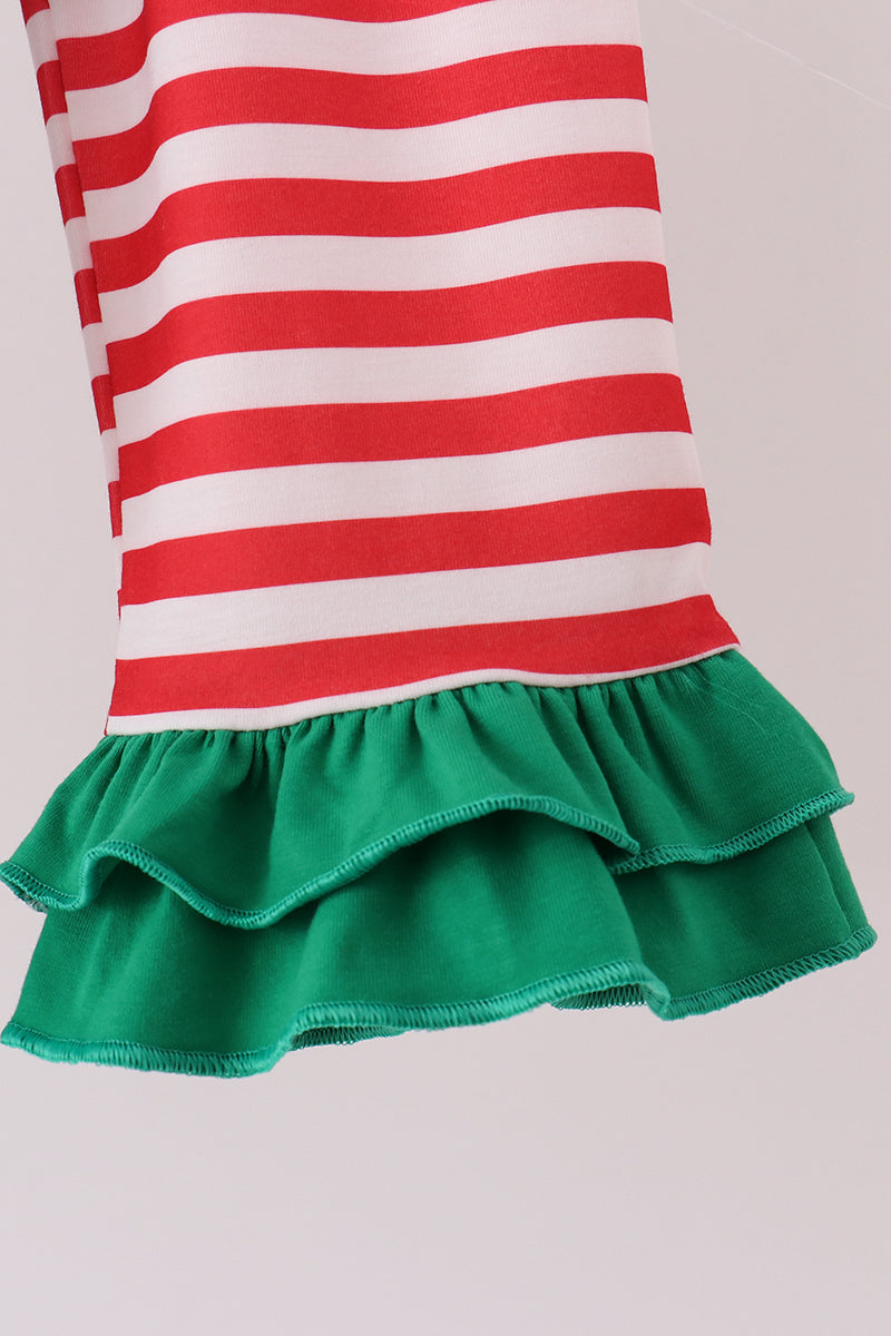 Reindeer French Knot Ruffle Pants Set