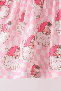 Santa French Knot Ruffle Bloomer Set