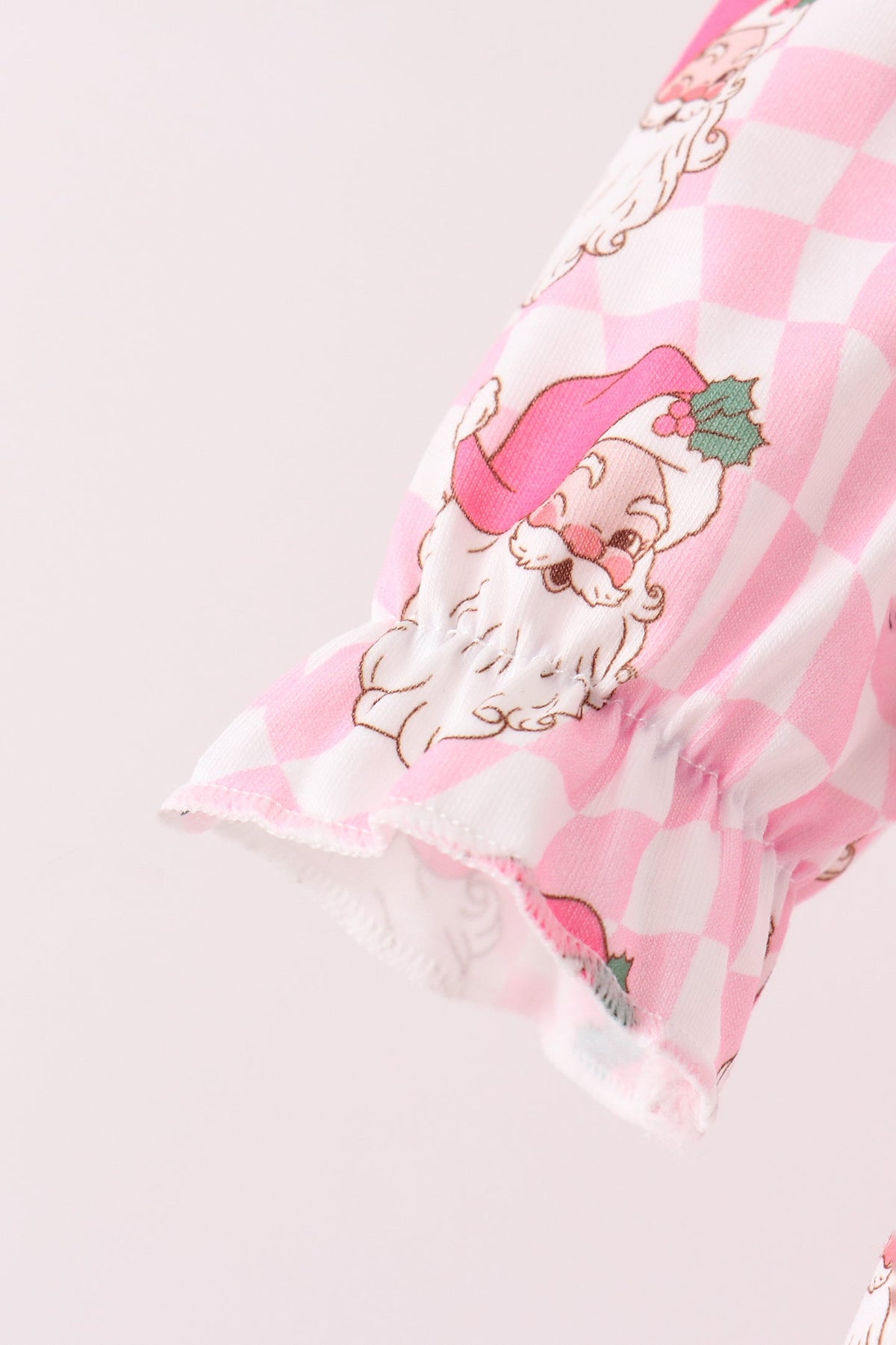 Santa French Knot Ruffle Bloomer Set