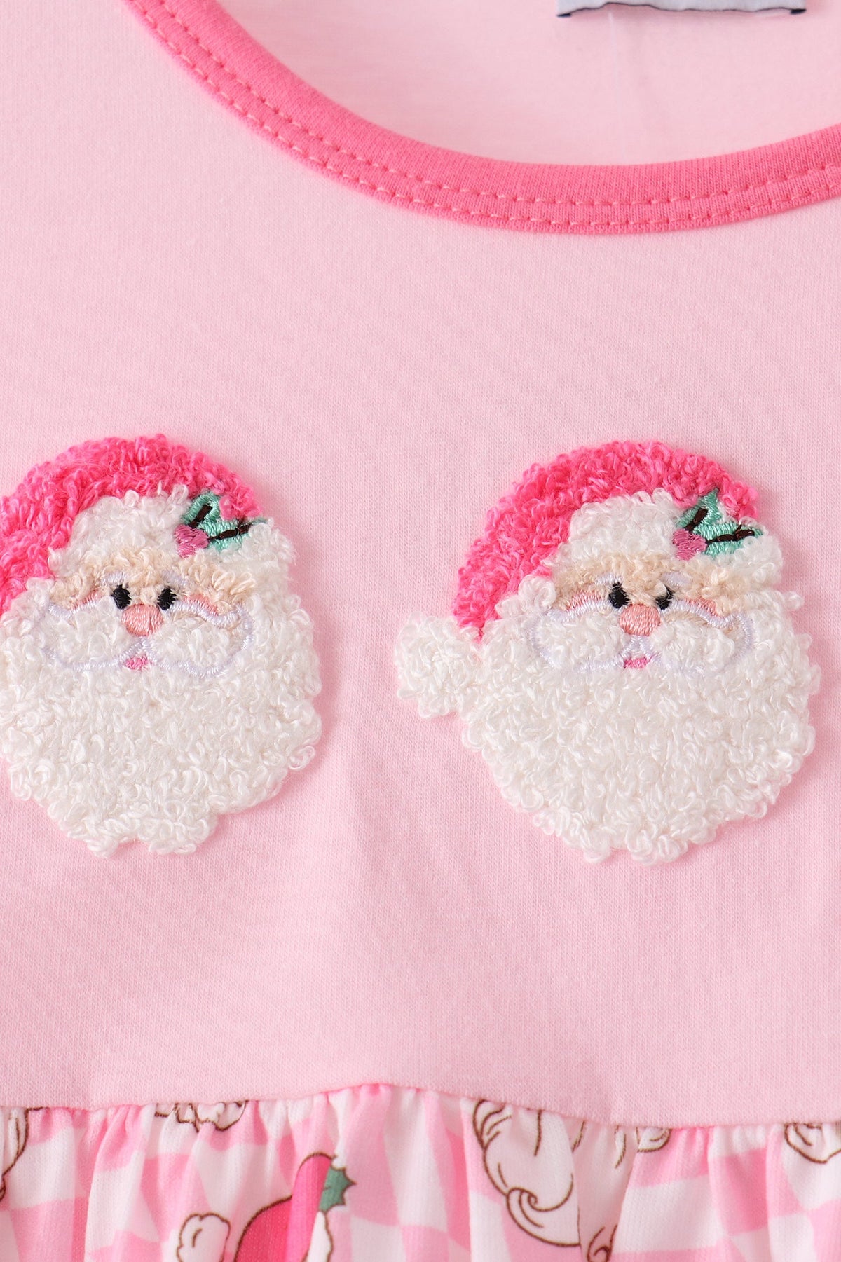 Santa French Knot Bow Pants Set