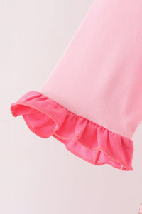 Santa French Knot Bow Pants Set