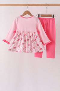 Santa French Knot Bow Pants Set