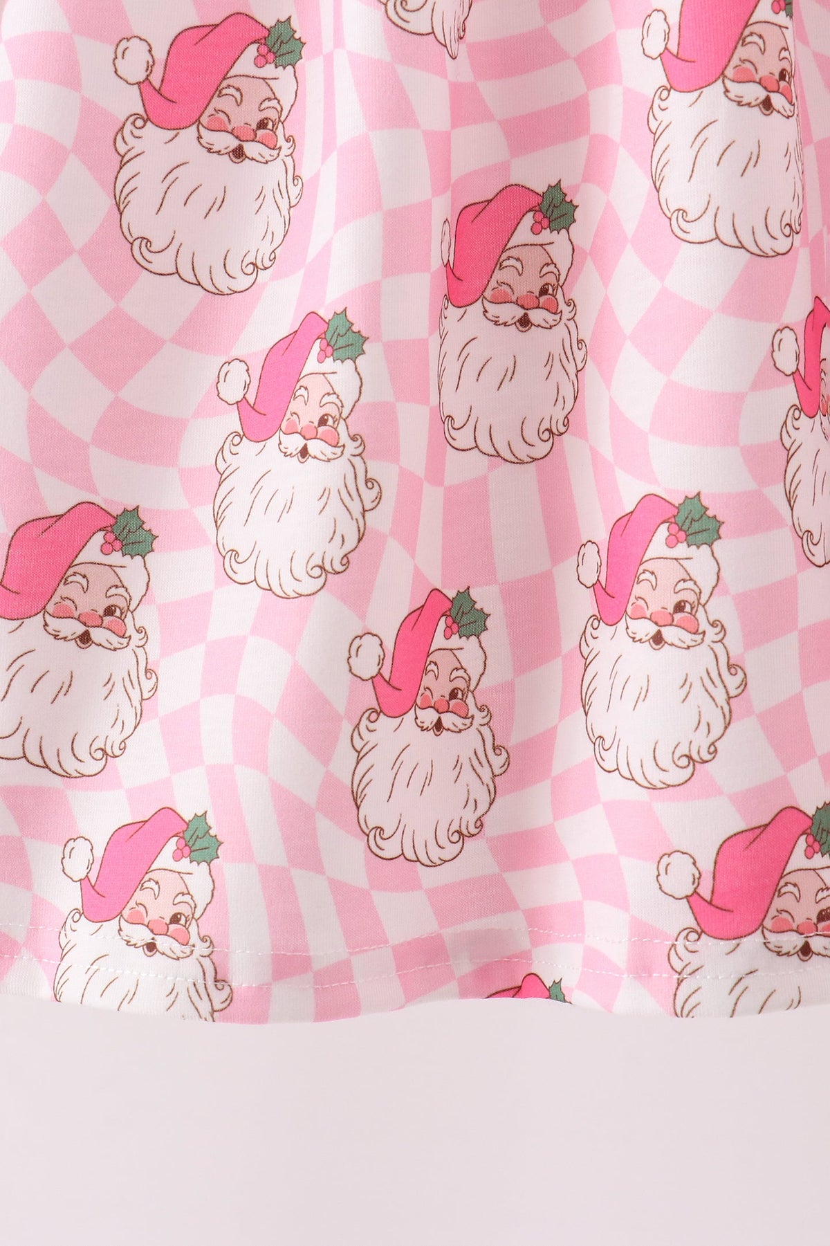 Santa French Knot Ruffle Dress