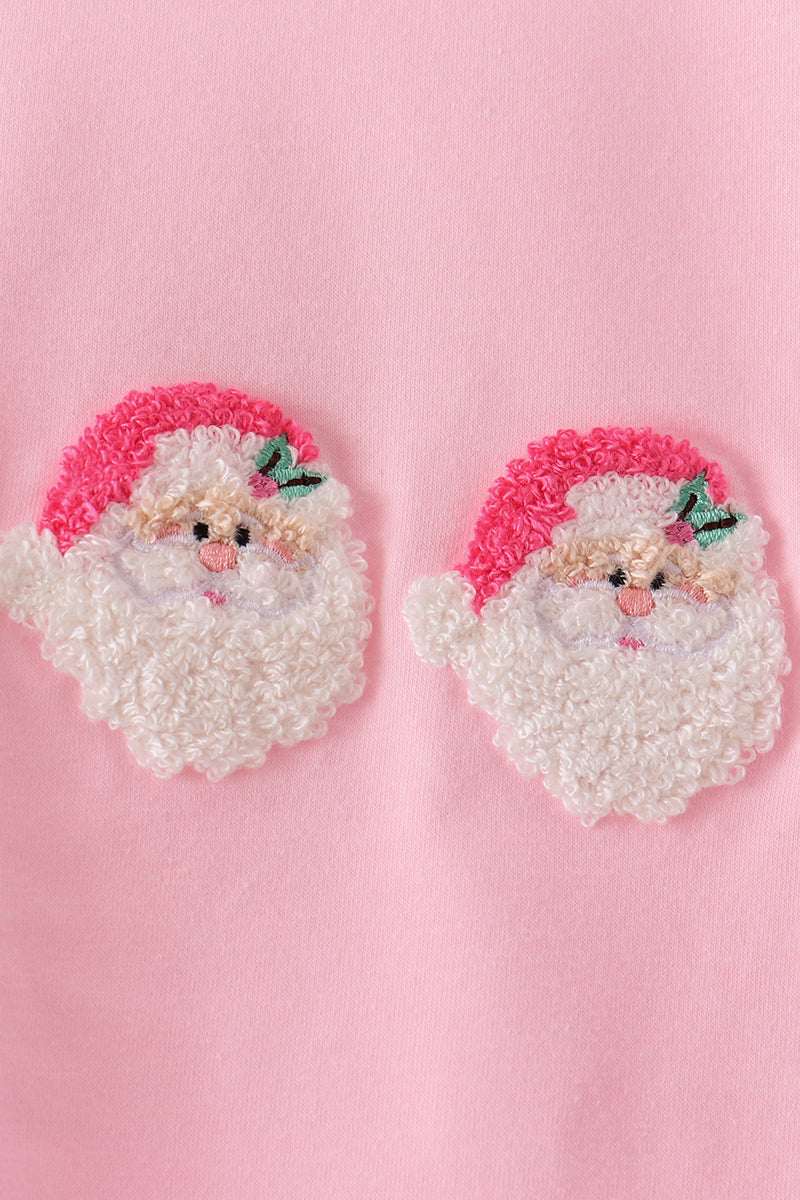 Santa French Knot Ruffle Skorts Set