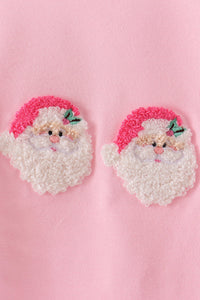 Santa French Knot Ruffle Skorts Set