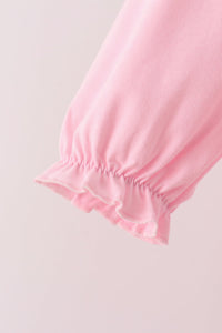 Santa French Knot Ruffle Skorts Set