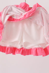 Santa French Knot Ruffle Skorts Set