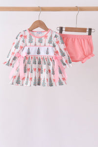 Christmas Tree Embroidery Bloomer Set