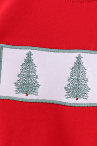 Christmas Tree Embroidery Romper