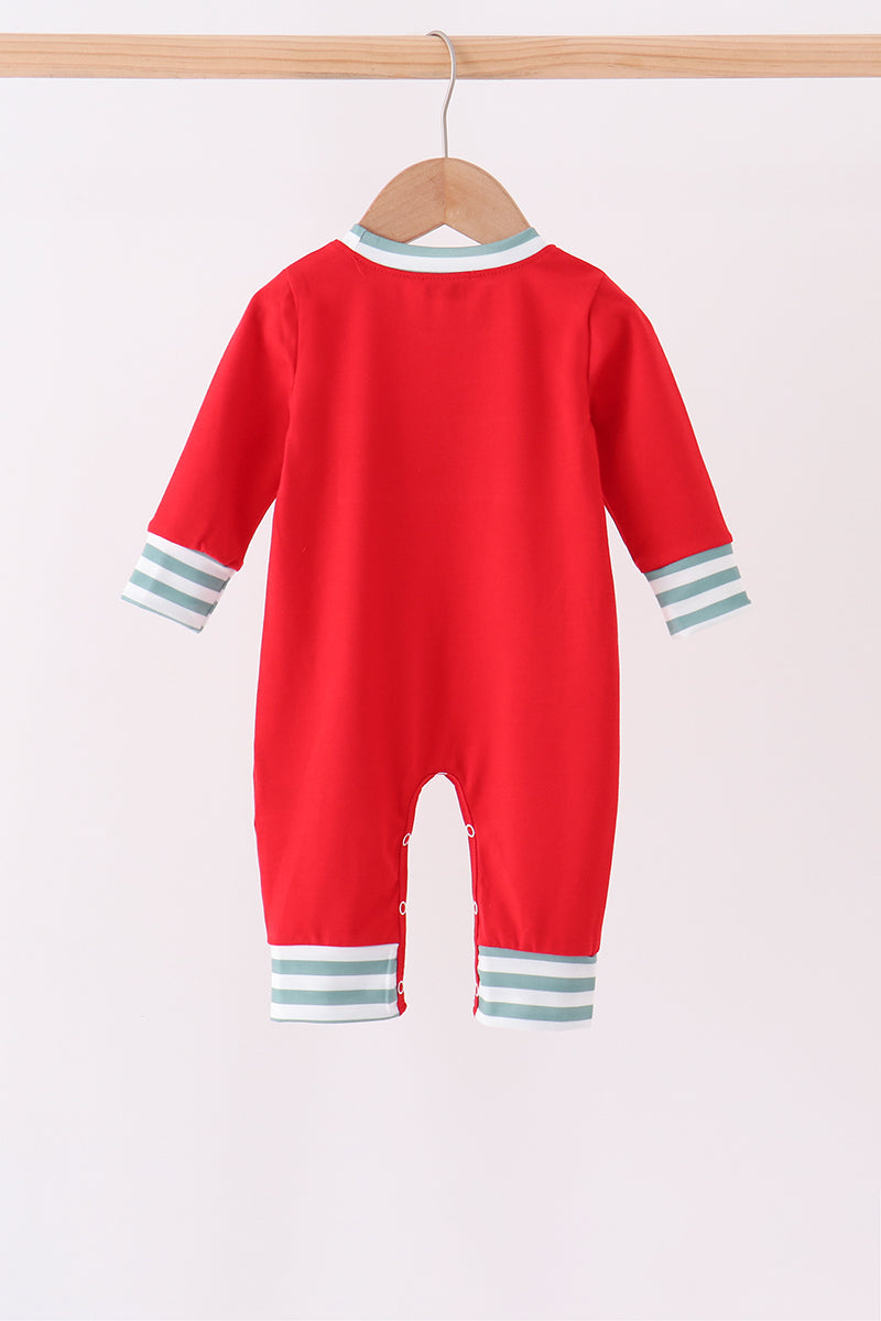 Christmas Tree Embroidery Romper