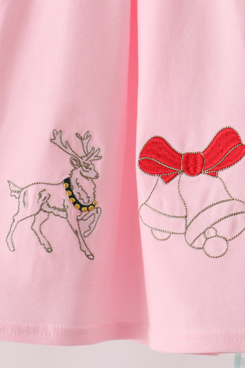 Christmas Embroidery Pants Set