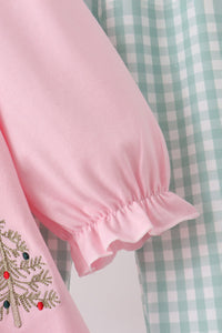 Christmas Embroidery Pants Set