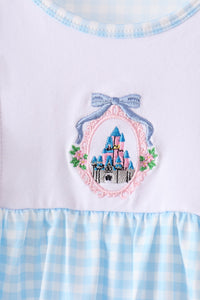 Castle Embroidery Ruffle Pants Set