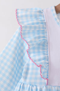 Castle Embroidery Ruffle Pants Set