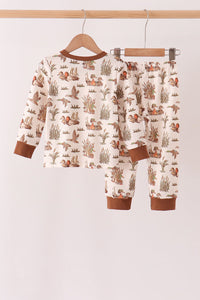 Duck Embroidery Pants Set