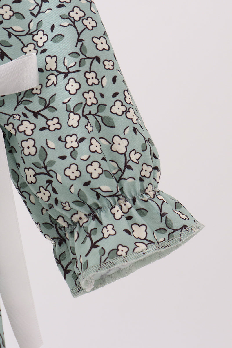 Farm Floral Embroidery Ruffle Bubble