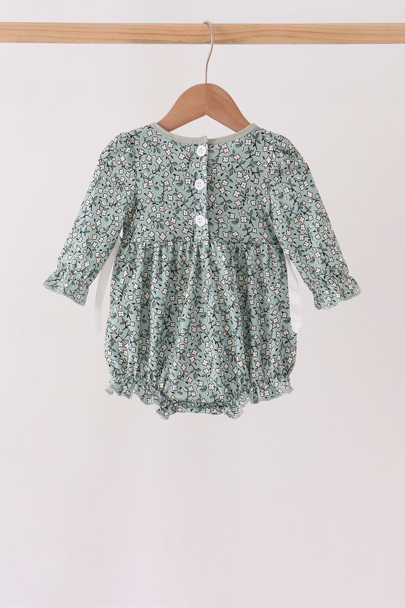 Farm Floral Embroidery Ruffle Bubble