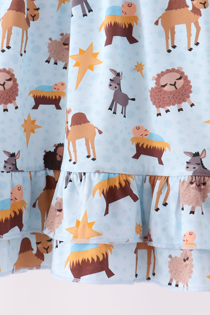 Nativity Ruffle Bamboo Dress
