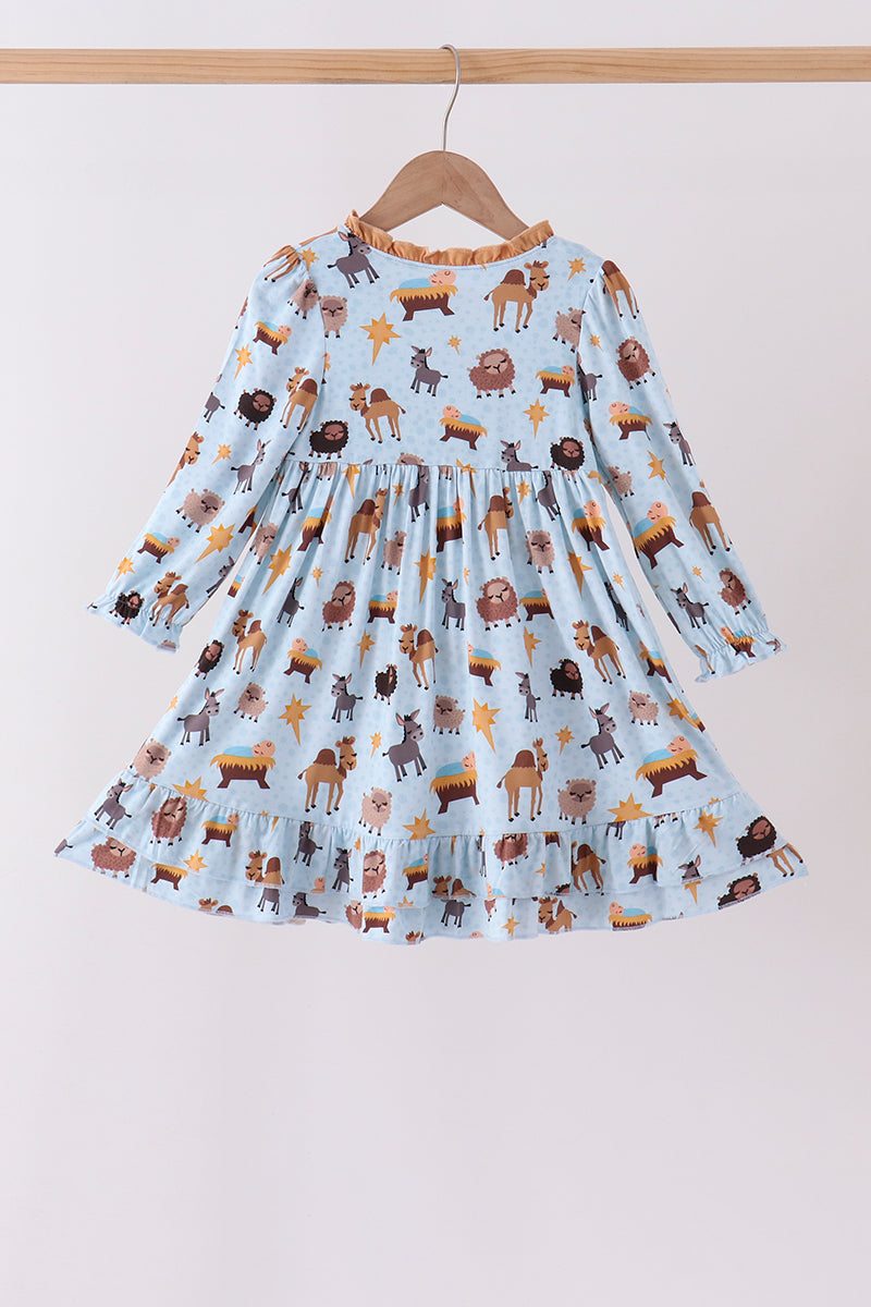 Nativity Ruffle Bamboo Dress