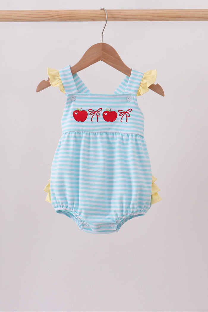 Apple Embroidery Gingham Bubble