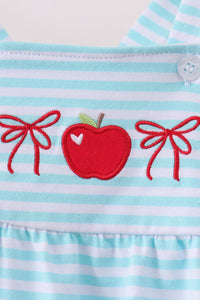 Apple Embroidery Gingham Bubble