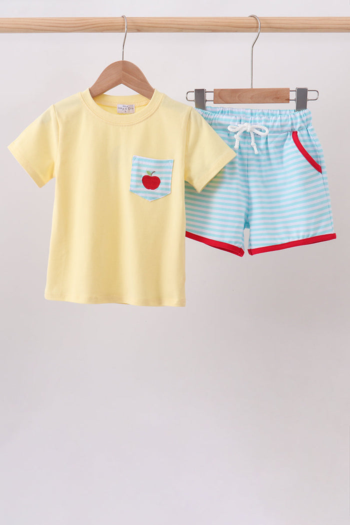 Apple Embroidery Pocket Set