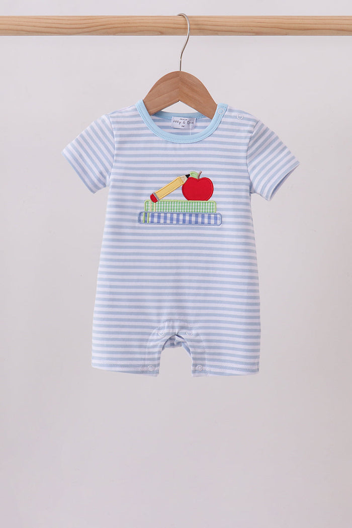 Apple Pencil Embroidery Romper