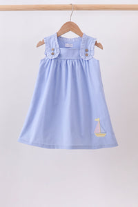 Sailboat Embroidered Dress