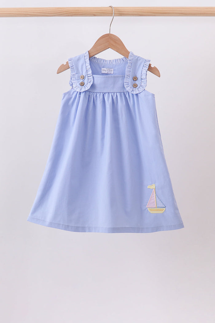 Sailboat Embroidered Dress