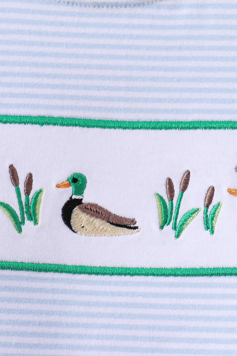 Duck embroidery shorts set