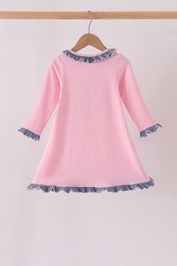 Turkey applique ruffle dress