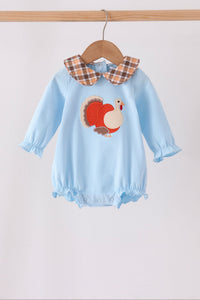 Turkey embroidery plaid ruffle bubble