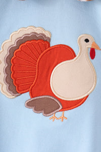 Turkey embroidery plaid ruffle bubble