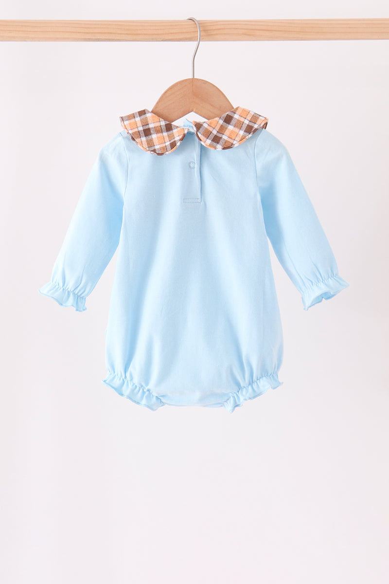 Turkey embroidery plaid ruffle bubble