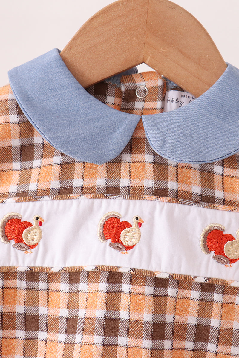 Turkey embroidery plaid bubble