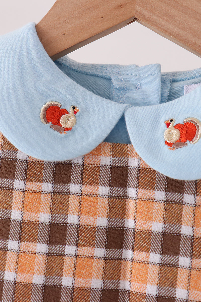 Turkey embroidery plaid 2pc set