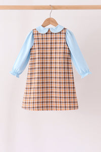 Turkey embroidery plaid 2pc set