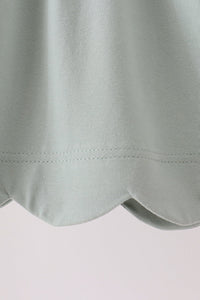 Turkey embroidery scalloped dress